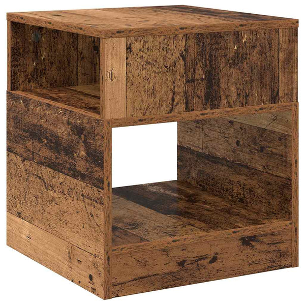 Päätypöytä 2 pcs Vanha puu 40,5 x 40 x 45 cm Tekninen puu