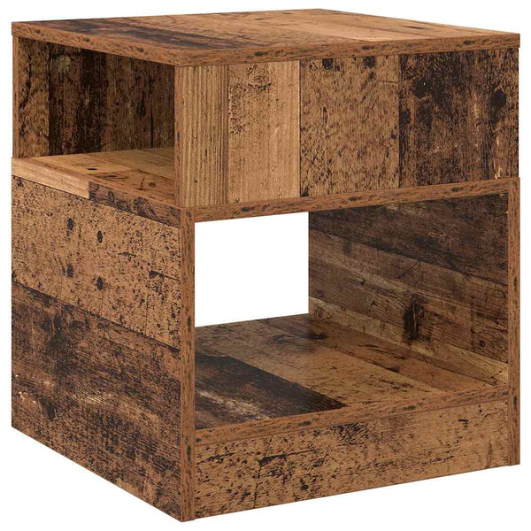 Päätypöytä 2 pcs Vanha puu 40,5 x 40 x 45 cm Tekninen puu