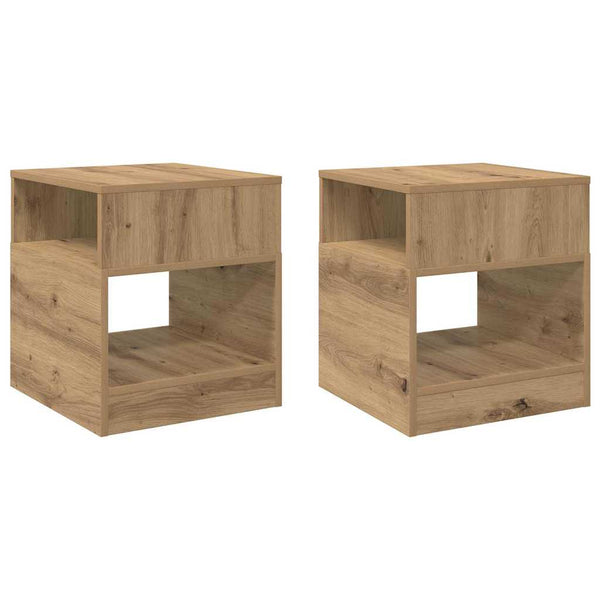 Päätypöytä 2 pcs Artisan tammi 40,5 x 40 x 45 cm Tekninen puu