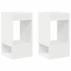 Päätypöytä 2 pcs Valkoinen 30 x 30 x 56 cm Tekninen puu