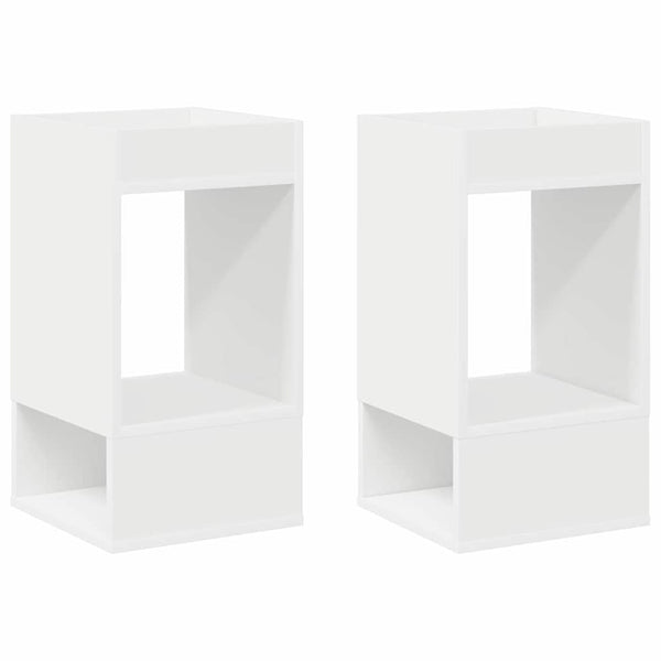 Päätypöytä 2 pcs Valkoinen 30 x 30 x 56 cm Tekninen puu