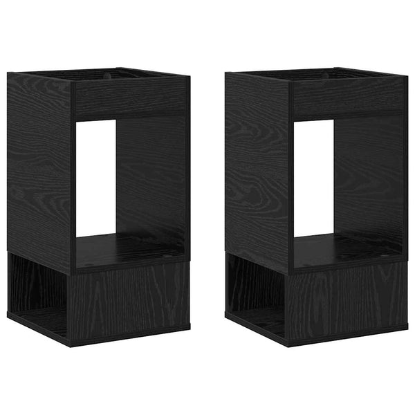Päätypöytä 2 pcs Musta tammi. 30 x 30 x 56 cm Tekninen puu