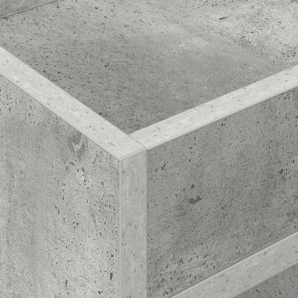 Päätypöytä 2 pcs Betoni Harmaa 30 x 30 x 56 cm Tekninen puu