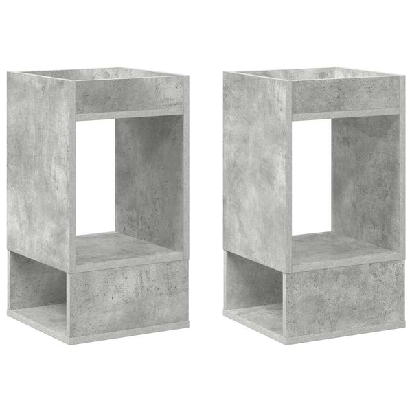 Päätypöytä 2 pcs Betoni Harmaa 30 x 30 x 56 cm Tekninen puu
