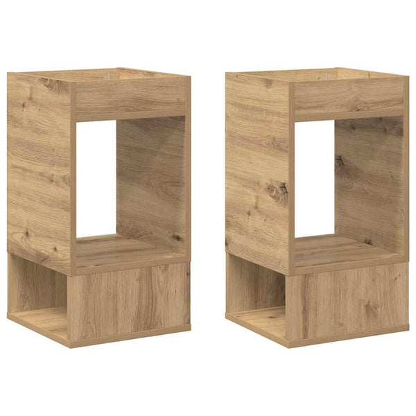 Päätypöytä 2 pcs Artisan tammi 30 x 30 x 56 cm Tekninen puu