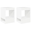 Päätypöytä 2 pcs Valkoinen 40 x 40 x 56 cm Tekninen puu