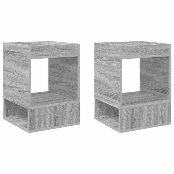 Päätypöytä 2 pcs Harmaa Sonoma 40 x 40 x 56 cm Tekninen puu