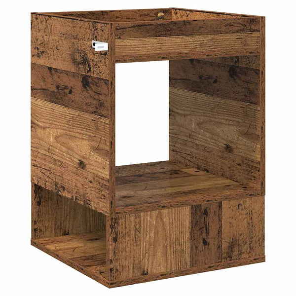 Päätypöytä 2 pcs Vanha puu 40 x 40 x 56 cm Tekninen puu