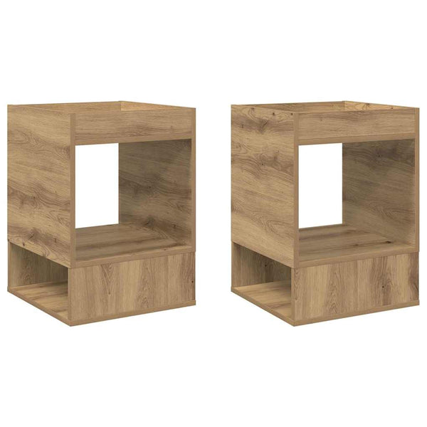 Päätypöytä 2 pcs Artisan tammi 40 x 40 x 56 cm Tekninen puu