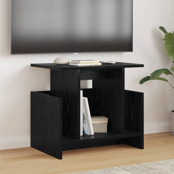TV-teline 50 x 35 x 45 cm Musta tammi. Tekninen puu