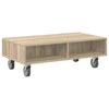 Sivupöytä pyörillä Sonoman tammi 90 x 50 x 30 cm Tekninen puu
