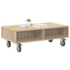 Sivupöytä pyörillä Sonoman tammi 90 x 50 x 30 cm Tekninen puu