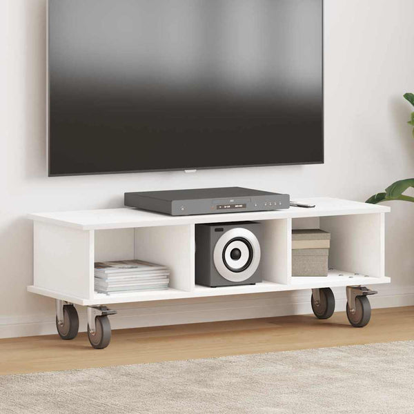 TV-teline 100 x 35 x 35 cm Valkoinen Tekninen puu