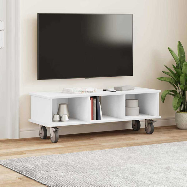 TV-teline 100 x 35 x 35 cm Valkoinen Tekninen puu