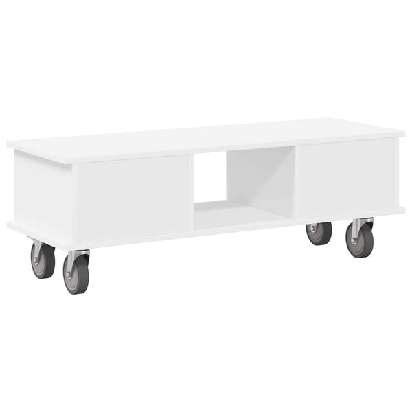 TV-teline 100 x 35 x 35 cm Valkoinen Tekninen puu