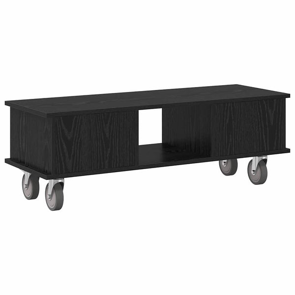 TV-teline 100 x 35 x 35 cm Musta tammi. Tekninen puu