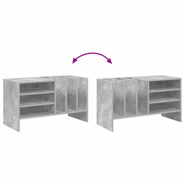 Levykaappi Betoni Harmaa 78,5 x 35 x 45 cm Tekninen puu