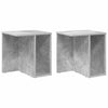Päätypöytä 2 pcs Betoni Harmaa 37 x 32 x 40 cm Tekninen puu