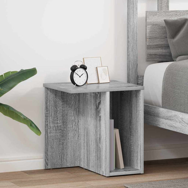 Päätypöytä 2 pcs Harmaa Sonoma 37 x 32 x 40 cm Tekninen puu