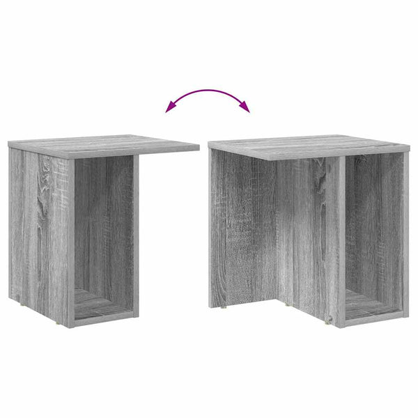 Päätypöytä 2 pcs Harmaa Sonoma 37 x 32 x 40 cm Tekninen puu