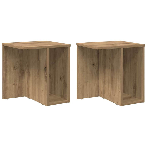 Päätypöytä 2 pcs Artisan tammi 37 x 32 x 40 cm Tekninen puu