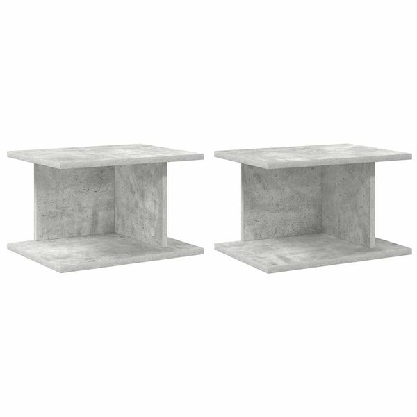 Yöpöytä 2 kpl Betoni Harmaa 40 x 30 x 25 cm Tekninen puu