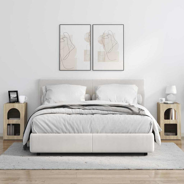 Yöpöytä 2 pcs Sonoman tammi 29.5 x 35 x 50 cm Tekninen puu