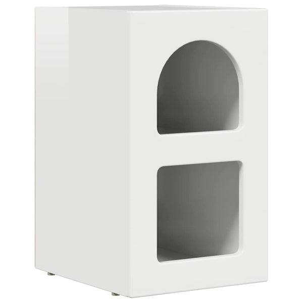 Yöpöytä Korkean kiillon valkoinen 29.5 x 35 x 50 cm