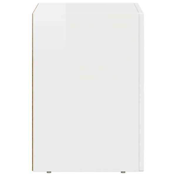 Yöpöytä 2 pcs Korkean kiillon valkoinen 29.5 x 35 x 50 cm