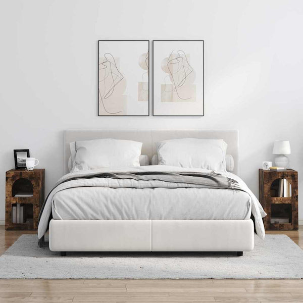 Yöpöytä 2 pcs Savupähkinä 29.5 x 35 x 50 cm Tekninen puu