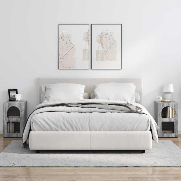 Yöpöytä 2 pcs Harmaa Sonoma 29.5 x 35 x 50 cm Tekninen puu