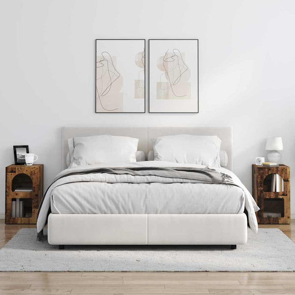 Yöpöytä 2 pcs Vanha puu 29.5 x 35 x 50 cm Tekninen puu