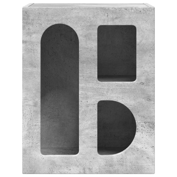 Yöpöytä 2 pcs Betoni Harmaa 40 x 35 x 50 cm Tekninen puu