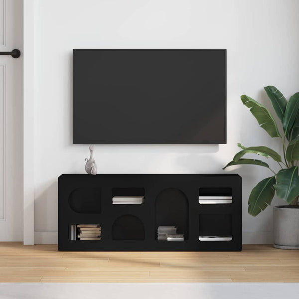 TV-kaappi Musta 100 x 35 x 40 cm Tekninen puu