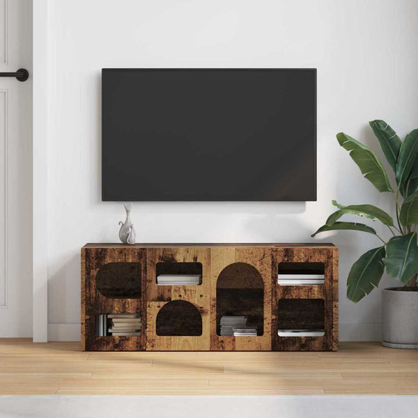 TV-kaappi 100 x 35 x 40 cm Tekninen puu Vanha puu