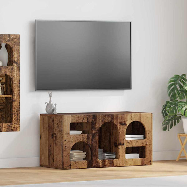 TV-kaappi Vanha puu 80 x 35 x 40 cm Tekninen puu