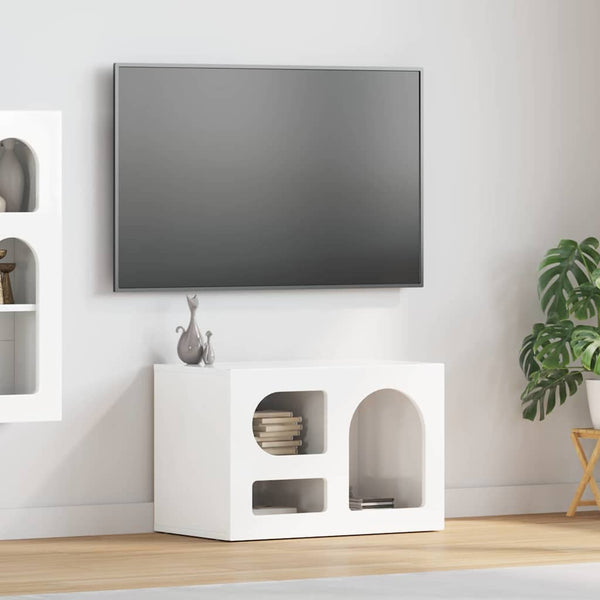 TV-kaappi Korkean kiillon valkoinen 60 x 35 x 40 cm