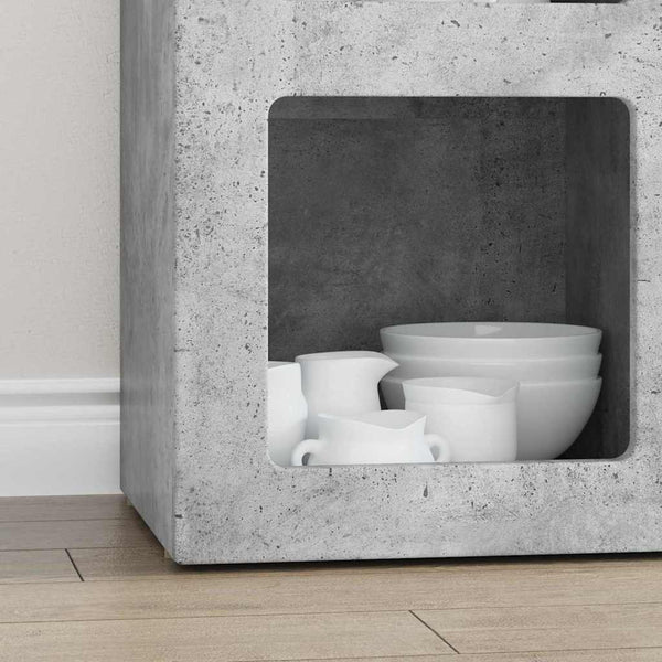 Sivupöytä Betoni Harmaa 59 x 35 x 80.5 cm Tekninen puu