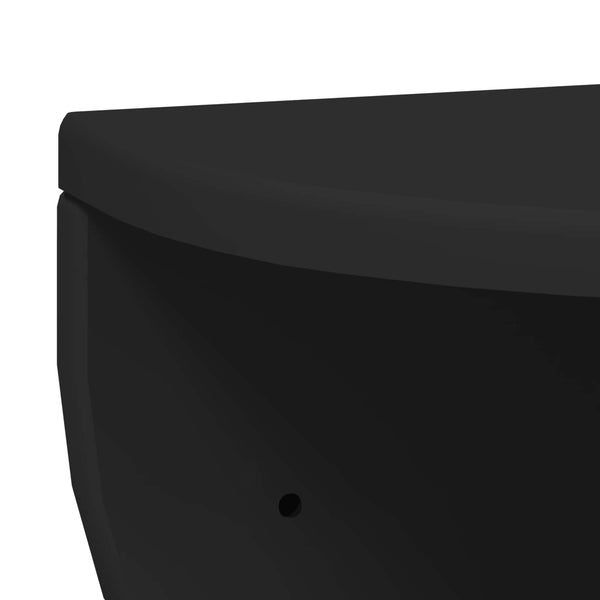 Seinähylly 2 kpl Musta 38 x 19 x 19 cm Tekninen puu