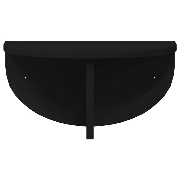 Seinähylly 2 kpl Musta 38 x 19 x 19 cm Tekninen puu
