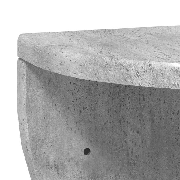 Seinähylly Seinäkiinnitettävä Betoni Harmaa 38 x 19 x 19 cm