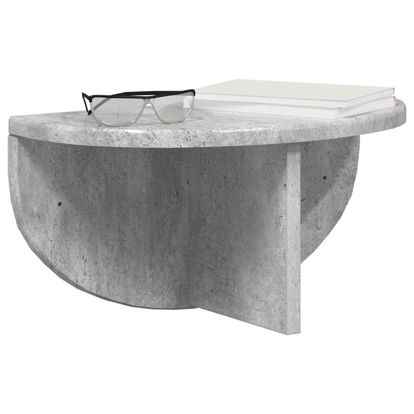 Seinähylly 2 kpl Betoni Harmaa 38 x 19 x 19 cm Tekninen puu