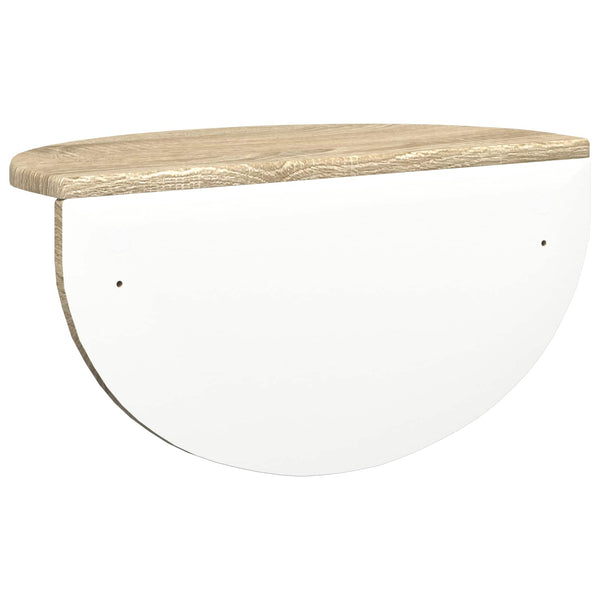 Seinähylly 2 kpl Sonoman tammi 48 x 24 x 24 cm Tekninen puu