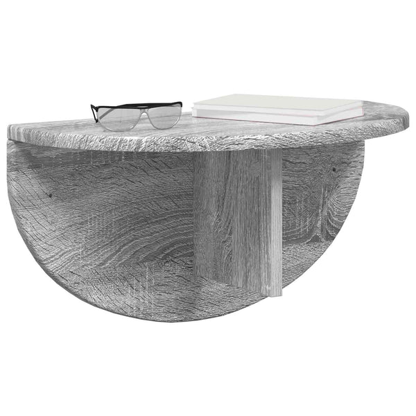 Seinähylly 2 kpl Harmaa Sonoma 48 x 24 x 24 cm Tekninen puu