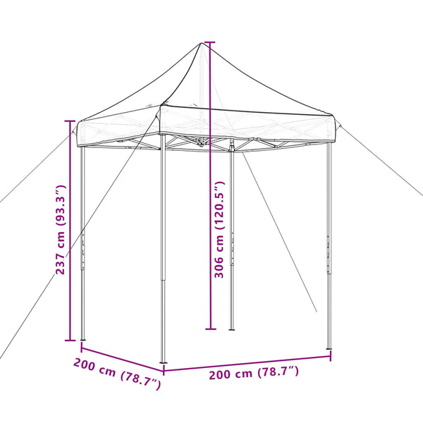 Juhlateltta 200 x 200 x 306 cm Ruskea Oxford-kangas