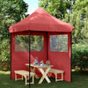 Juhlateltta 200 x 200 x 306 cm Burgundi Oxford-kangas