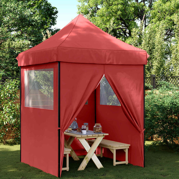 Juhlateltta 200 x 200 x 306 cm Burgundi Oxford-kangas