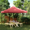 Juhlateltta 292 x 292 x 315 cm Burgundi Oxford-kangas