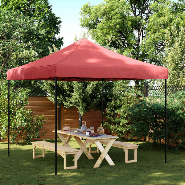 Juhlateltta 292 x 292 x 315 cm Burgundi Oxford-kangas