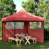 Juhlateltta 292 x 292 x 315 cm Burgundi Oxford-kangas